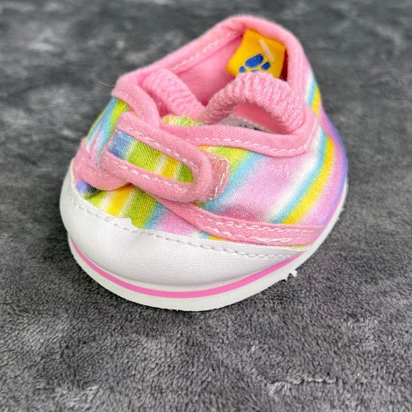 Build a Bear Rainbow Sneaker Maryjane Single Shoe ONLY Pastel Pink BAB - Picture 2 of 5